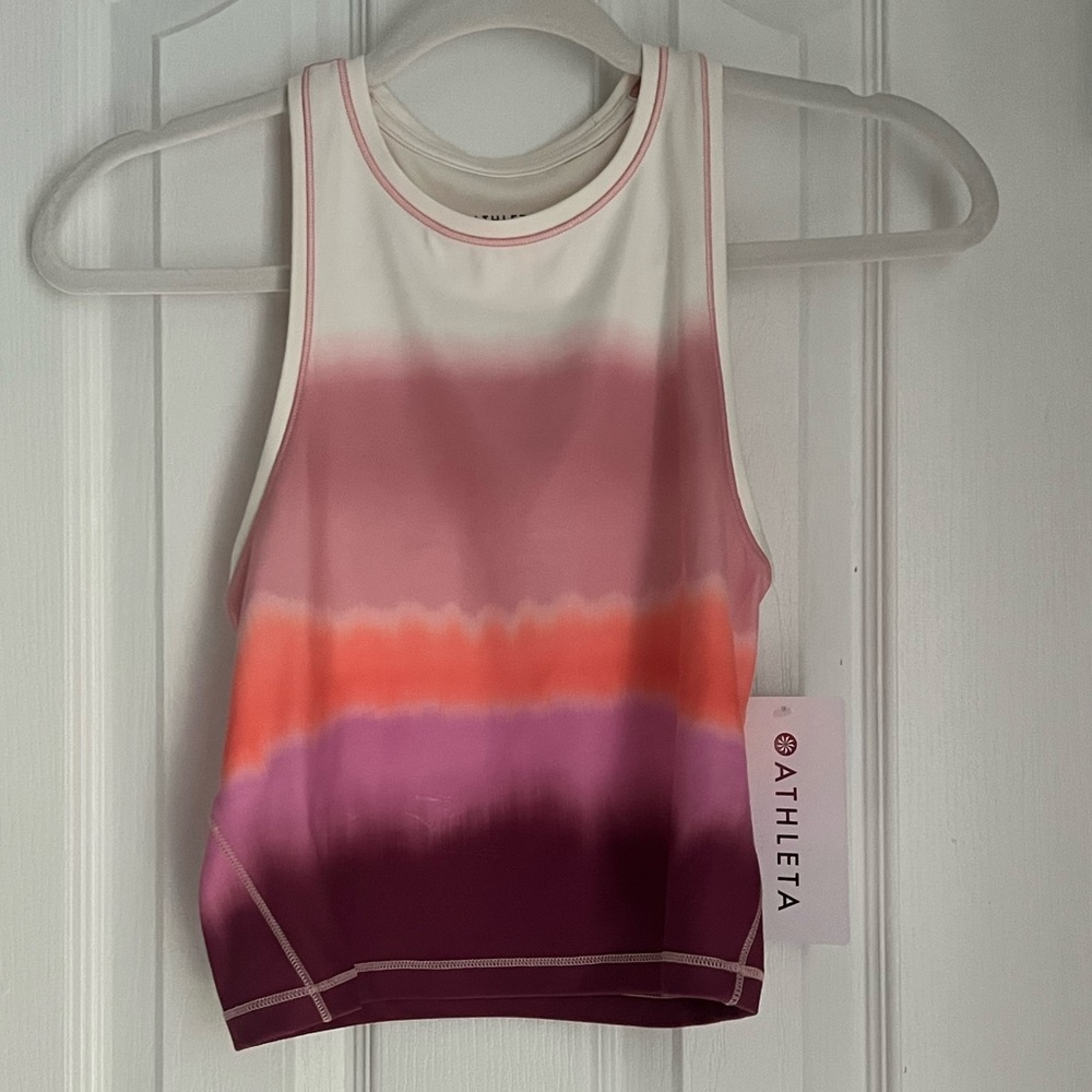 NWT Athleta Shanti Printed Crop Tank - ombré. Size XS.
